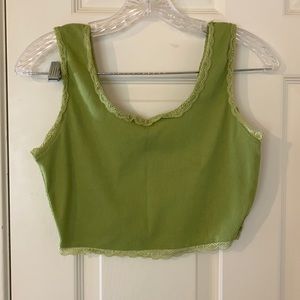 Green lace top